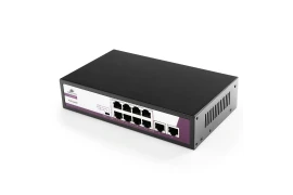 10 portowy SWITCH Spacetronik 8x port POE + 2x Uplink Ethernet port RJ45 SP-SF1010P 10/100Mbps 120W