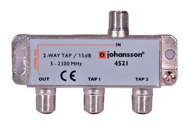 Odgałęźnik 2-krotny 5-2300 MHz Johansson 4521 15 dB