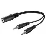 Adapter audio gniazdo Jack 3,5mm (stereo) na 2x wtyk Jack 3,5mm (mono) Goobay