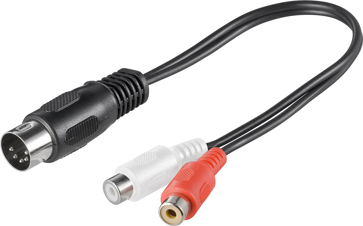 Adapter audio wtyk DIN 5-pin (wtyk diodowy) na 2x gniazdo RCA / Cinch Goobay