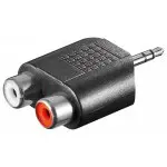  Adapter audio przejście 2x gniazdo RCA cinch na 1x wtyk Jack 3,5mm Goobay