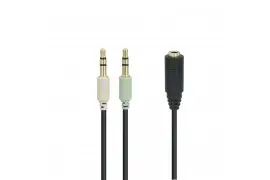 Adapter gniazdo Jack 3,5mm 4-pin - Wtyk 2x Jack 3,5mm 3-pin Goobay