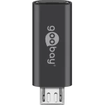 Adapter gniazdo USB-C na wtyk microUSB 2.0 do 480 Mb/s Goobay czarny
