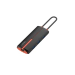 Adapter HUB 6in1 USB-C TO USB 3.0 HDMI PD RJ45 LDNIO DS26H Black
