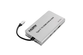 Adapter USB-C auf HDMI KVM 100W 4K 60Hz Spacetronik SPU-M17