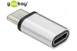 Adapter USB-C - micro USB 2.0 goobay, srebrny