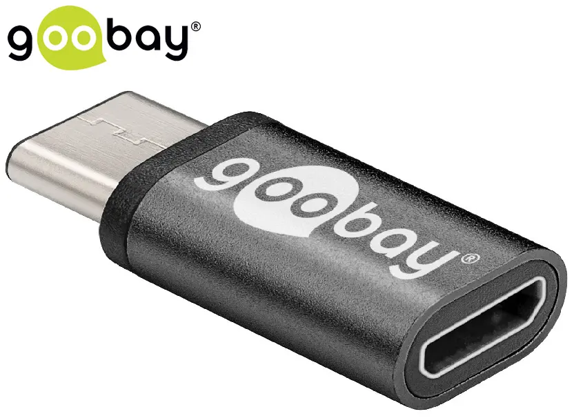 Adapter USB-C - micro USB 2.0 goobay, czarny