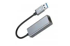 Adapter Karta sieciowa USB 3.0 na gniazdo RJ45 1000 Mbp LED SPU-A02 szary