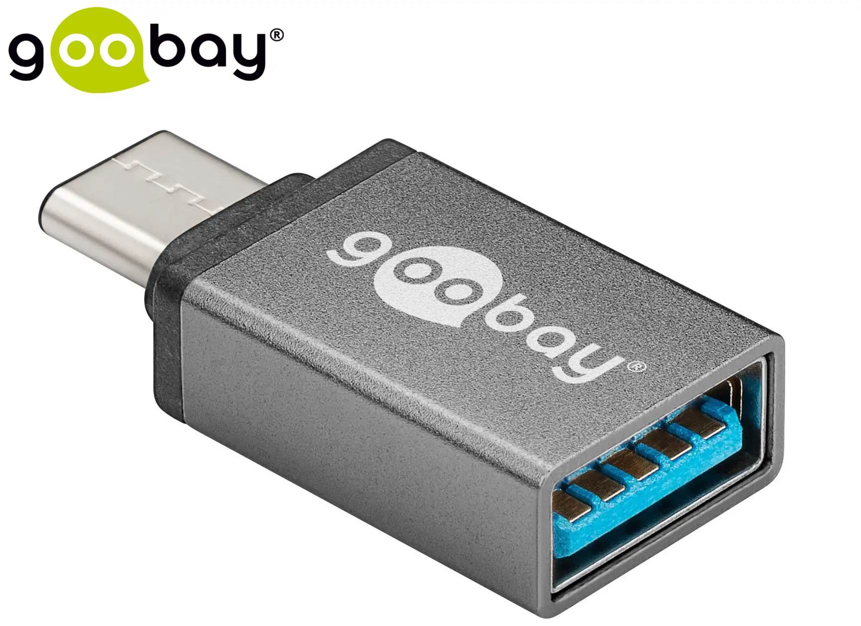 Adapter USB-C - USB 3.0 goobay, szary