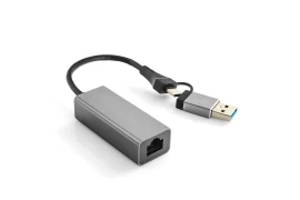 USB-C USB-A Ethernet-Adapter 100/1000 Mbit/s SPU-A16 grau