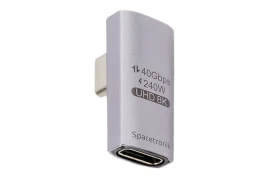 Adapter USB4 Kątowy 90 USB-C na USB-C 240W 8K 60Hz Spacetronik SPU-A22