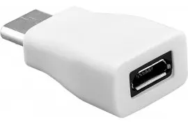 Adapter wtyk USB-C - gniazdo microUSB Biały