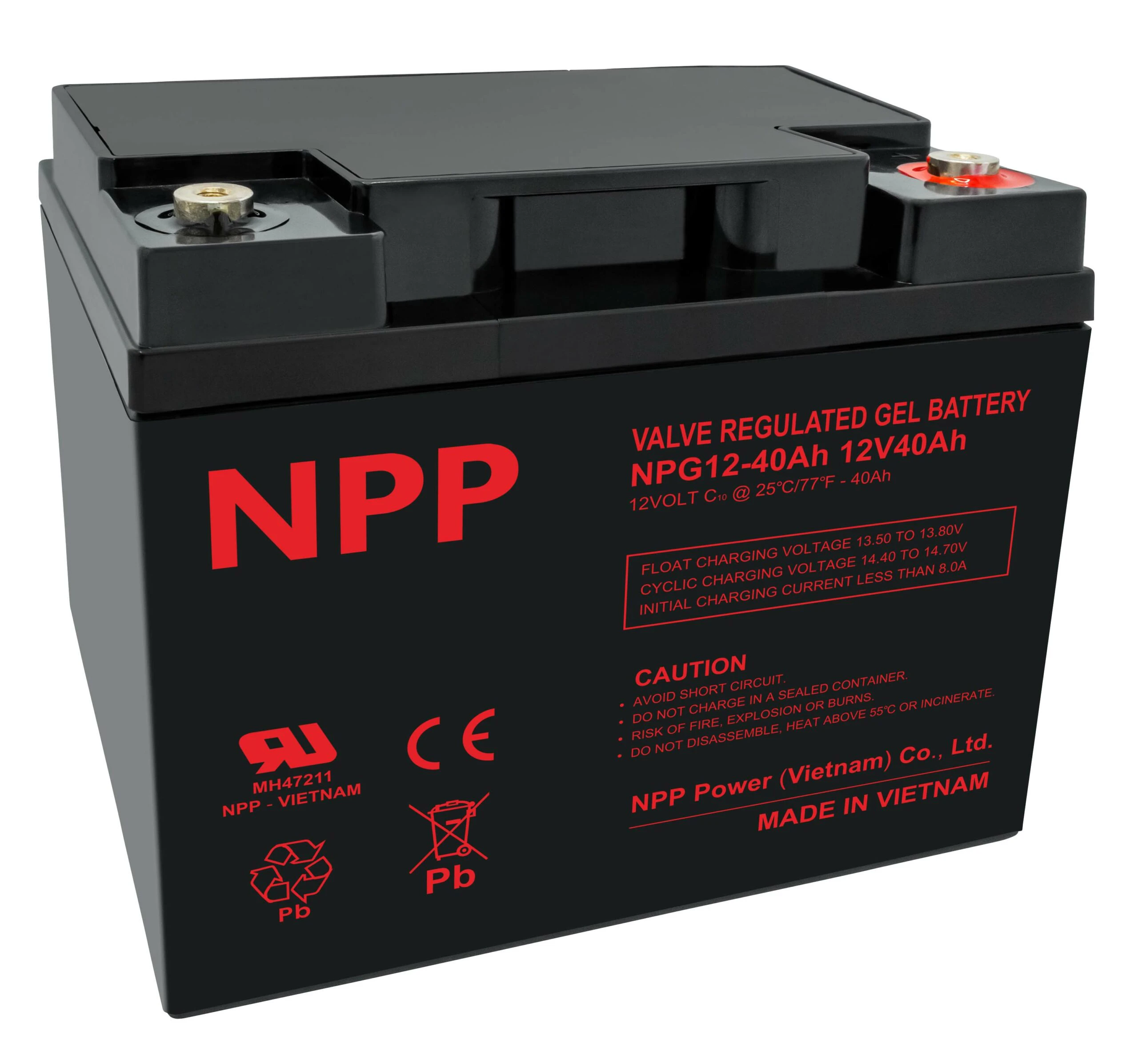 Gelbatterie NPG 12V 40Ah T14