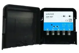 Alcad Wzmacniacz Masztowy AM-487 12V 32dB 2xUHF+VHF/BIII+FM LTE700
