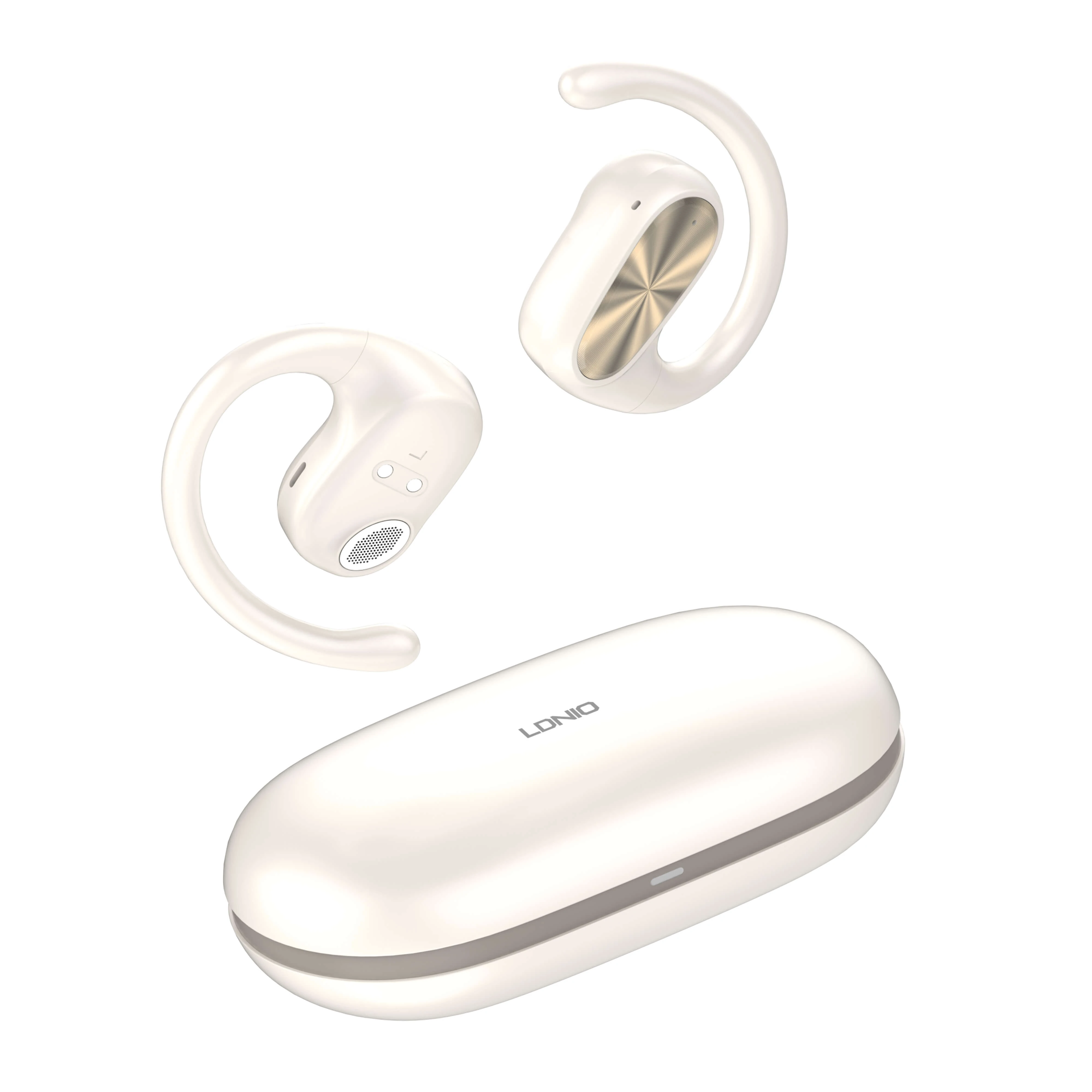 Kabellose LDNIO T07 OWS Kopfhörer mit Bluetooth 5.3, Geräuschreduzierung, 500mAh Hülle