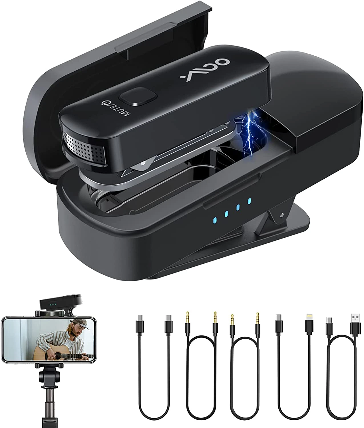 Smartphone-Mikrofon mit USB-C, USB, Lightning YMOO M5