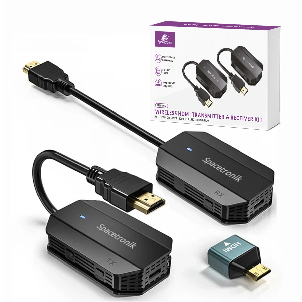 Drahtloser Extender HDMI 1080p 60Hz Spacetronik SPH-W32