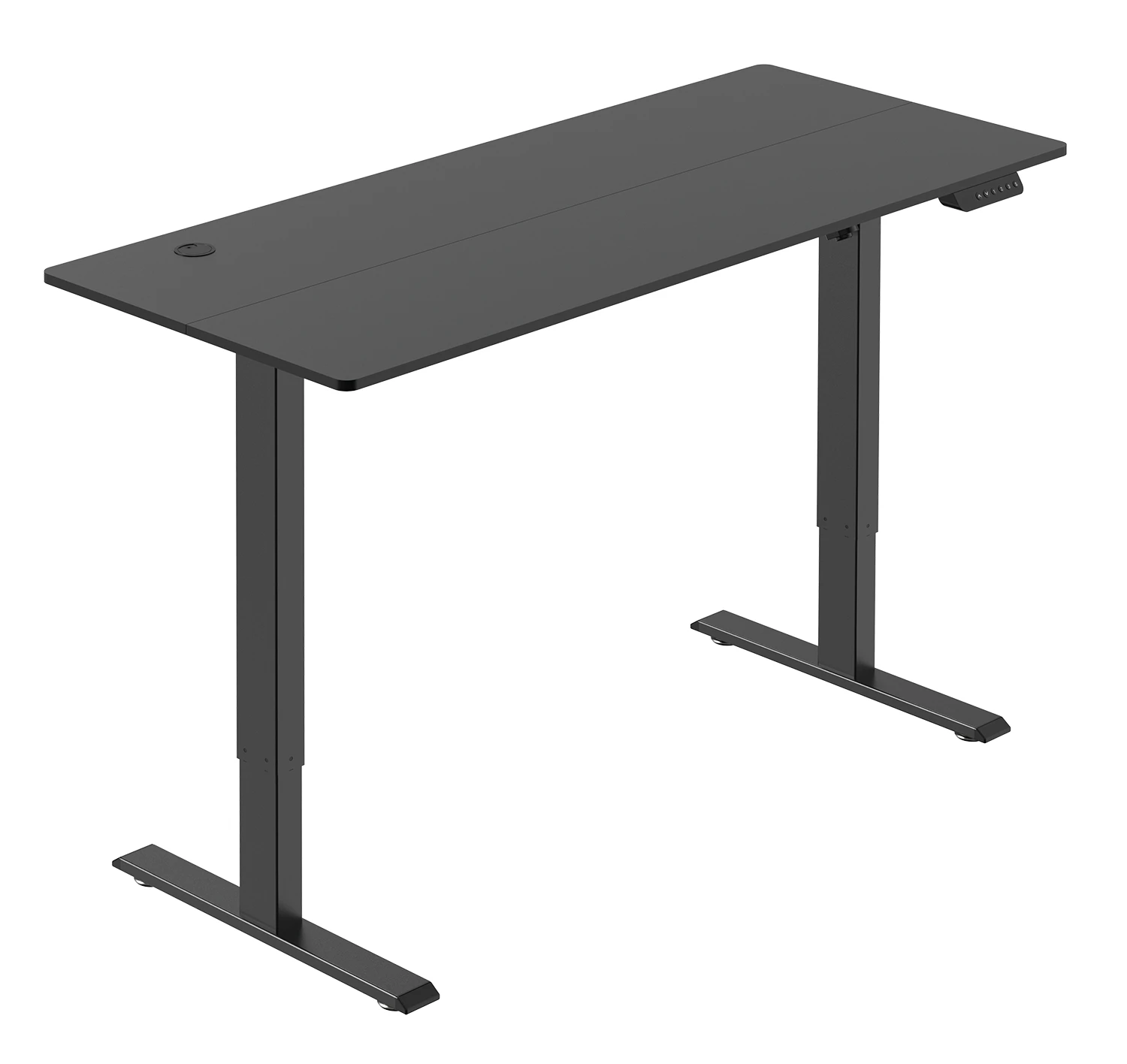 Schwarzer elektrischer Schreibtisch mit Höhenverstellung Spacetronik SPE-O120 Moris 140x70