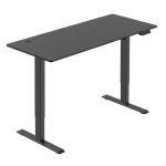 Schwarzer elektrischer Schreibtisch mit Höhenverstellung Spacetronik SPE-O120 Moris 140x60