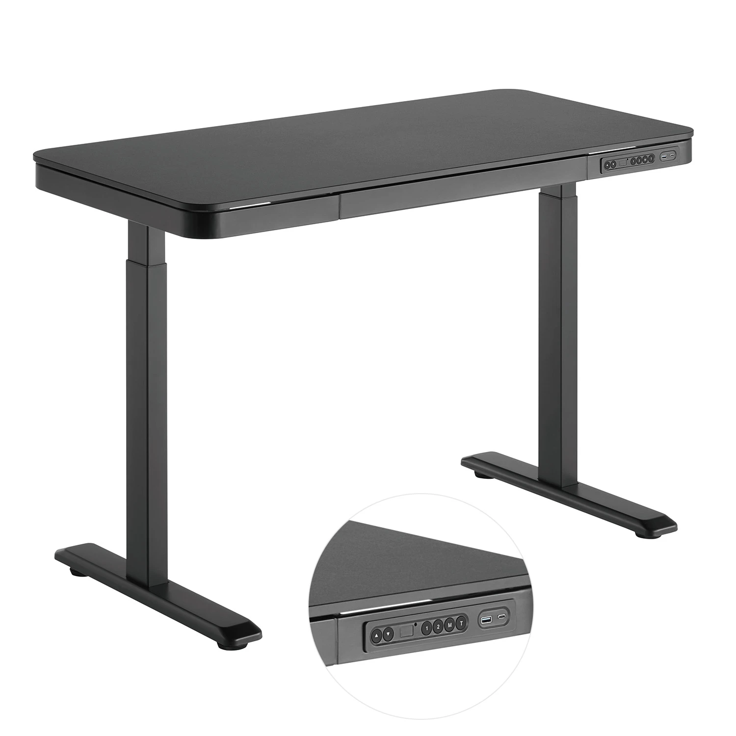 Eleganter Schreibtisch mit elektrischer Höhenverstellung Spacetronik Astrid SPE-B126BB