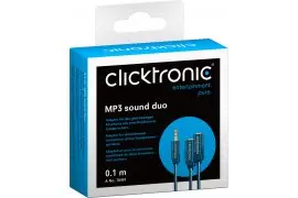 CLICKTRONIC Adapter wtyk Jack 3,5mm - 2x gniazdo Jack 3,5mm 10cm