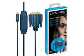 CLICKTRONIC Kabel Mini DP (DisplayPort) - DVI 1m