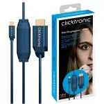 CLICKTRONIC Kabel Mini DP (DisplayPort) - HDMI 1m