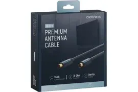 CLICKTRONIC Przyłącze kabel antenowy TV IEC gn.TV/wt.TV ekranowane 10m