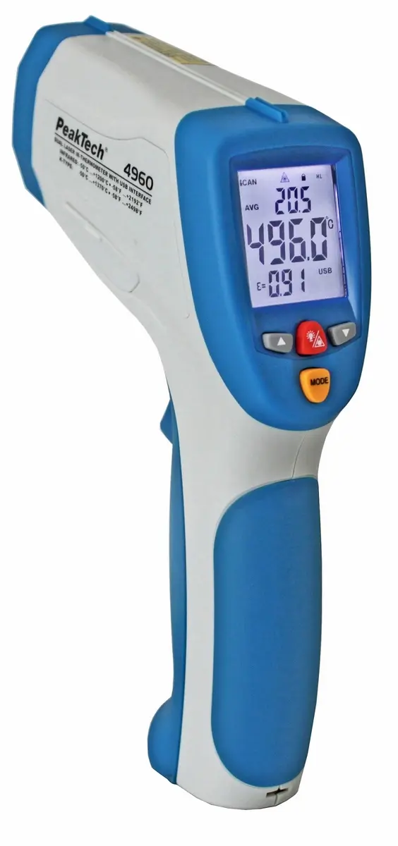 Cyfrowy Miernik Temperatury z podczerwienią USB Oprogramowanie ENV PeakTech 4960