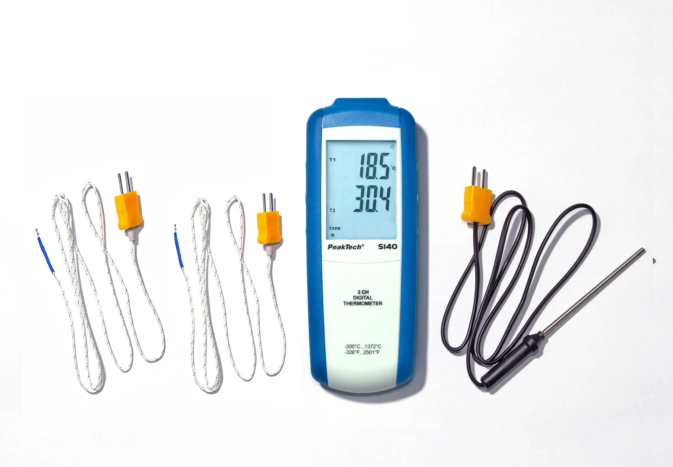 Cyfrowy Miernik Temperatury 2-kanałowy PeakTech 5140