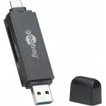 Czytnik kart pamięci SD microSD USB 3.0/USB-C Goobay