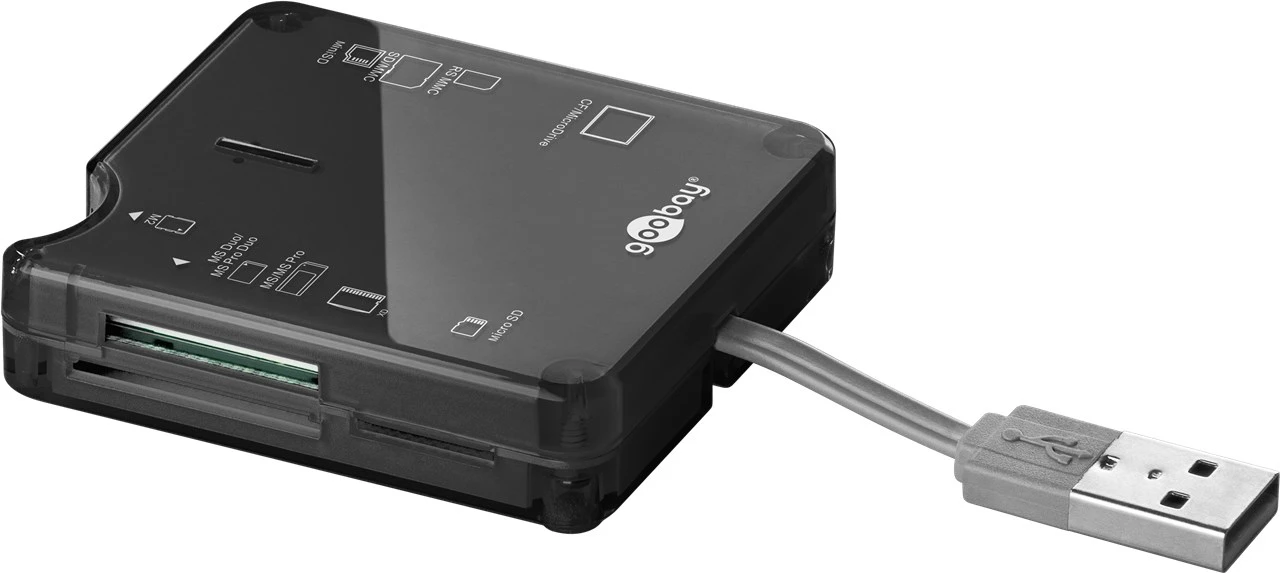 Czytnik kart pamięci SD microSD MMC M2 All-in-one 6 w 1 USB Goobay