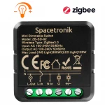 Dopuszkowy Mini ściemniacz światła dimmer przekaźnik ZigBee 3.0 Smart Life Tuya Spacetronik sterownik ZB-SD-02 Black