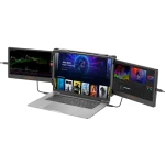 Dwa dodatkowe monitory do  laptopa USB-C 2x11.6