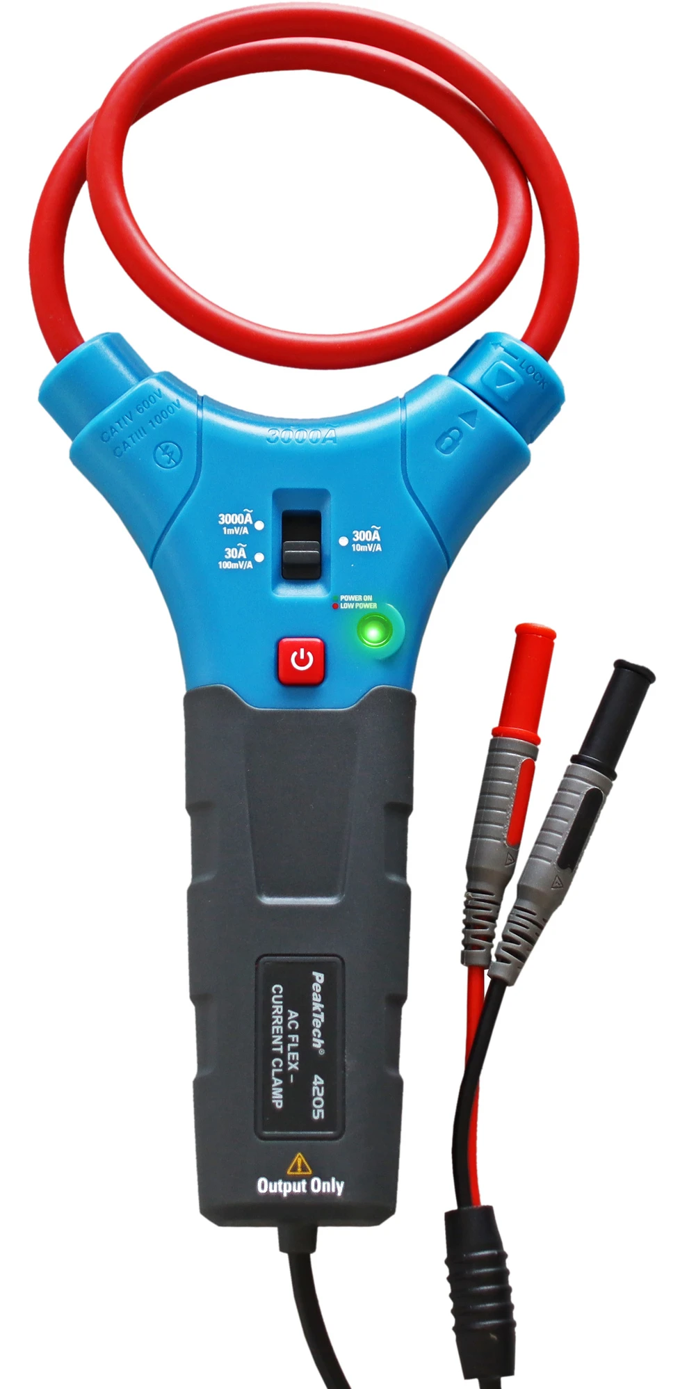 Flexible Stromzange 3000 A AC mit 4 mm Stecker PeakTech 4205