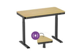 Eleganter elektrisch verstellbarer Schreibtisch mit induktivem Ladegerät Spacetronik Astrid SPE-B136BD
