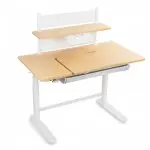 Spacetronik XD 112x60 cm (Weiß) Verstellbarer Kinderschreibtisch mit Ablage