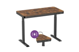 Eleganter elektrisch verstellbarer Schreibtisch mit induktivem Ladegerät Spacetronik Astrid SPE-B136BR