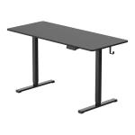 Schwarzer elektrischer Schreibtisch 140x60 Spacetronik SPE-O124BB Spacetronik Moris + Kabelorganizer