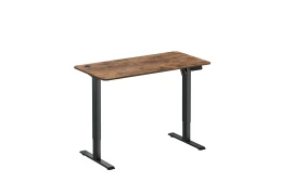 Elektrischer Schreibtisch in rustikalem Braun mit Höhenverstellung Spacetronik SPE-O120 Moris 120x60