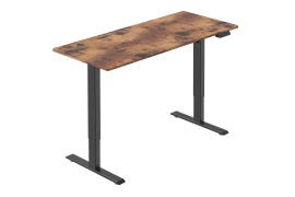 Rustikaler brauner elektrischer Schreibtisch mit Höhenverstellung Spacetronik SPE-O120 Moris 140x60