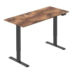 Rustikaler brauner elektrischer Schreibtisch mit Höhenverstellung Spacetronik SPE-O120 Moris 140x60