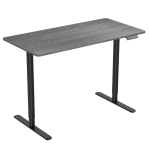 Verstellbarer Schreibtisch mit elektrischer Höhenverstellung Spacetronik Moris SPE-O121, 120x60, schwarzer Rahmen, graue Platte