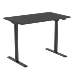 Verstellbarer Schreibtisch mit elektrischer Höhenverstellung Spacetronik Moris SPE-O121, 100x60, schwarz Rahmen, schwarz Holzplatte