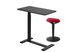 Verstellbarer Tisch über dem Bett Spacetronik Buddy + verstellbarer Hocker Zippy (rot/schwarz)