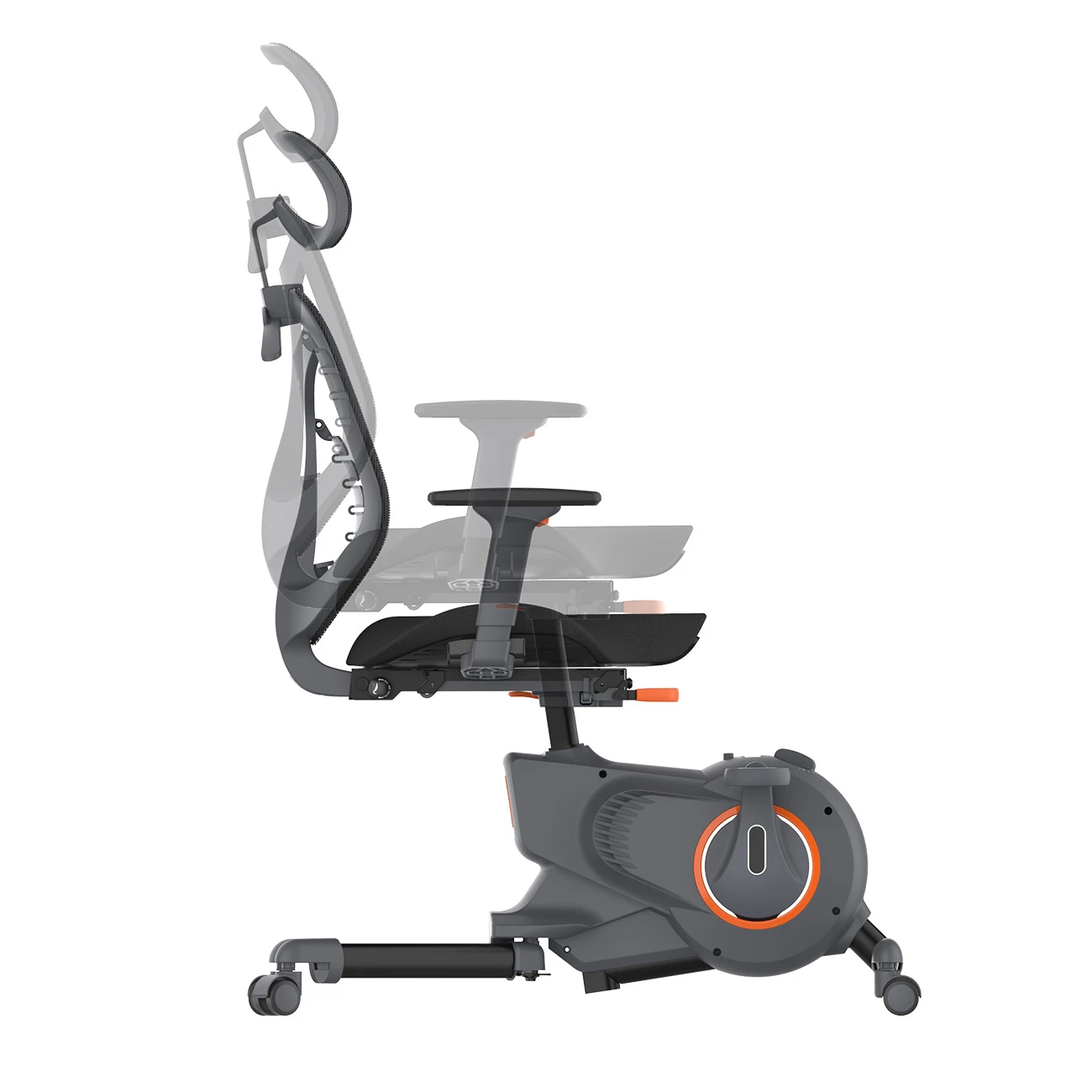Ergonomischer Sitz mit Spacetronik Seatbike Heimtrainer