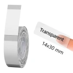 Etykiety na rolce do drukarek Niimbot z serii D transparentne 14x30mm 210 sztuk