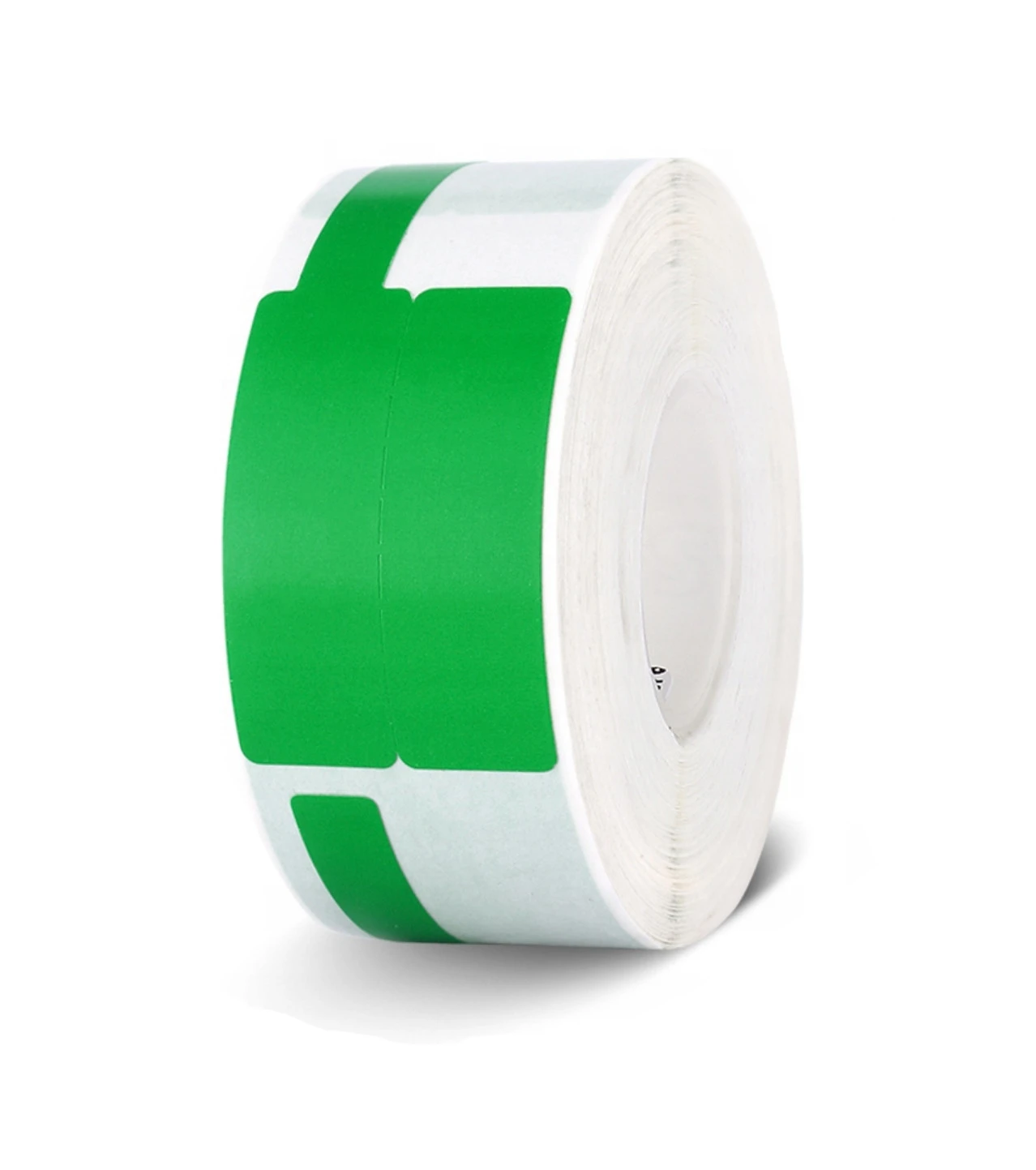 Etykiety na rolce do drukarek Niimbot z serii B zielone na kable 25x38mm 100 sztuk