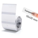 Etykiety na rolce do drukarek Niimbot z serii B transparentne 50x30mm 230 sztuk