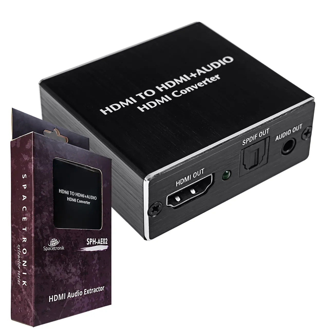 Extractor HDMI na HDMI + Audio optyczne SPDIF Jack 3.5 Spacetronik SPH-AE02
